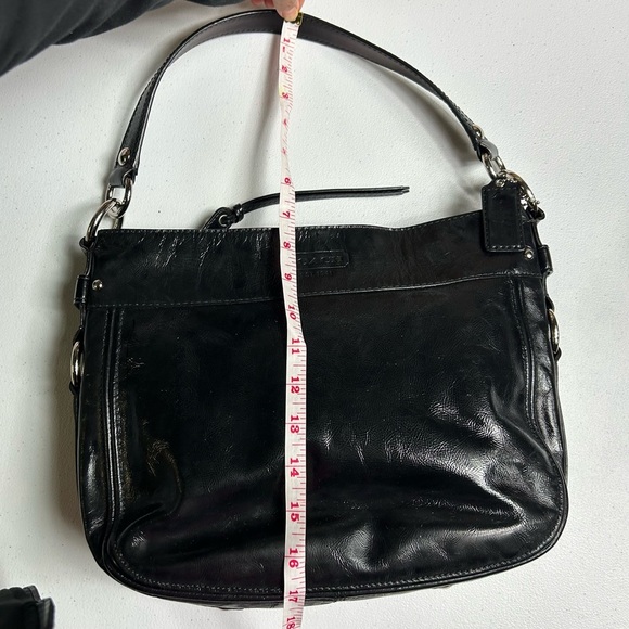 Vintage Coach Zoe Black Leather Shoulder Bag Purse | Model: F1082-F15478 - Picture 9 of 16